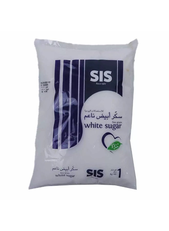 SIS سكر SIS الأبيض حبيبات ناعمة، 1 كجم