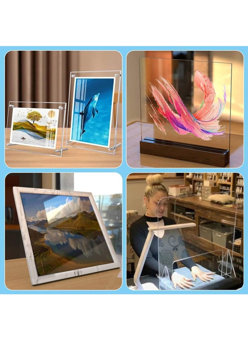 BPA - Acrylic Sheet A3 Clear Acrylic Plexi Glass Sheet Acrylic Sheet Plastic Plexi Glass Board for Picture Frames Sign Holders DIY Display 2mm Thick 420mm x 297mm 1pcs - Image 1