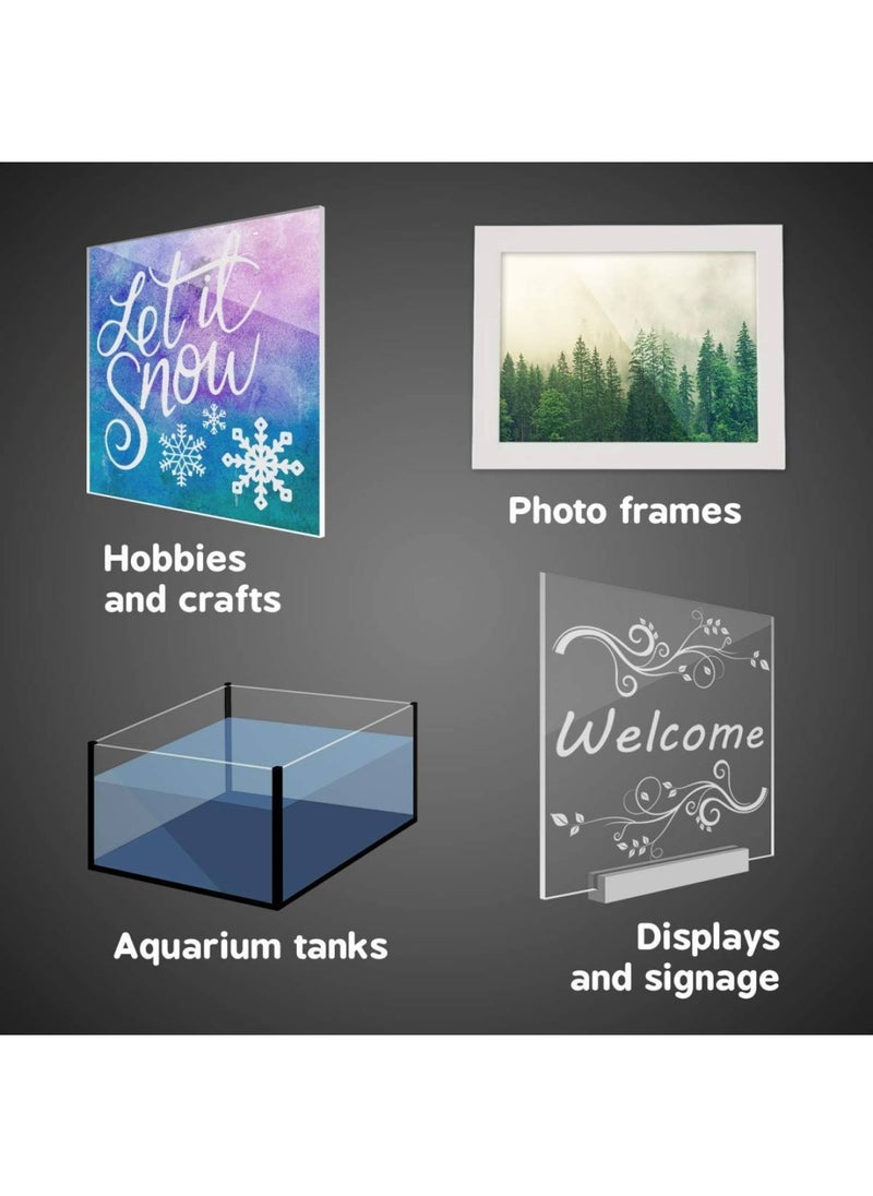 BPA - Acrylic Sheet A3 Clear Acrylic Plexi Glass Sheet Acrylic Sheet Plastic Plexi Glass Board for Picture Frames Sign Holders DIY Display 2mm Thick 420mm x 297mm 1pcs - Image 1