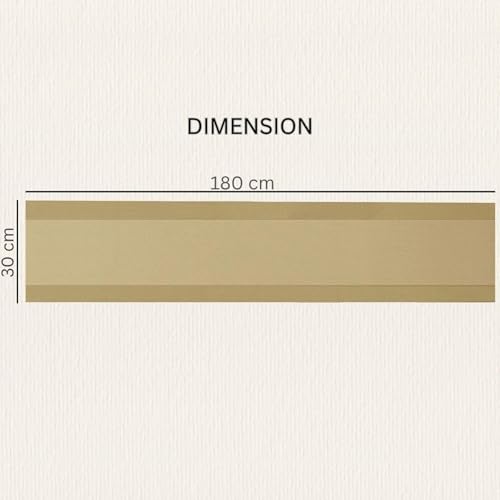 Ramkuwar Premium PVC Woven Vinyl Table Runner Non-Slip Washable Heat Resistant Dining Table Cover Mat for Kitchen, Restaurant, Hotel and Home Décor – Gold (Pack of 1) - Image 3