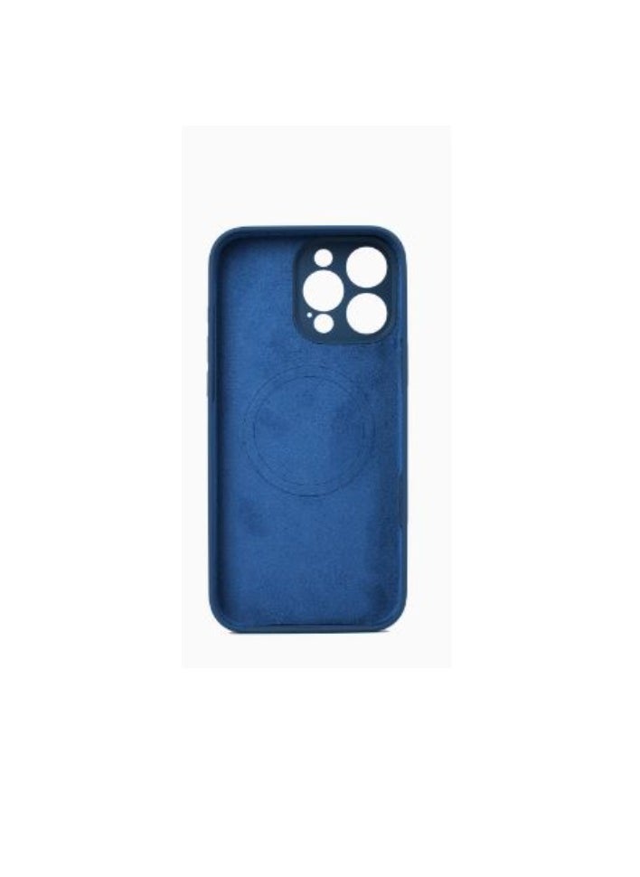 Generic - Silicon cover Compatible with iPhone 15 pro max  Case, Liquid Silicone Case, Full Body Protective Cover, Shockproof, Slim Phone Case, Anti-Scratch Soft Microfiber Lining – Dark blue - Image 1