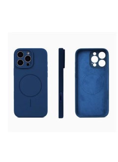 Silicon cover Compatible with iPhone 15 pro max  Case, Liquid Silicone Case, Full Body Protective Cover, Shockproof, Slim Phone Case, Anti-Scratch Soft Microfiber Lining – Dark blue