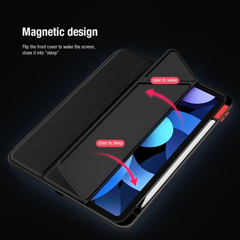 Nillkin Pc + Tpu Horizontal Flip Leather Case With Holder & Pen Slot & Sleep / Wake-Up Function For Ipad Air 10.9 2020 / Air 4(Blue) - Image 3