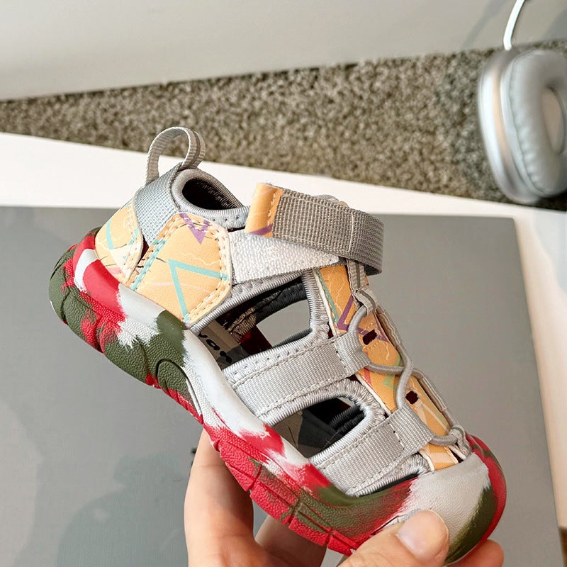 Girls' Sandals Summer Children'S Soft-Soled Sandals For Large Children And Boys Students Casual Shoes Trendy - Image 5