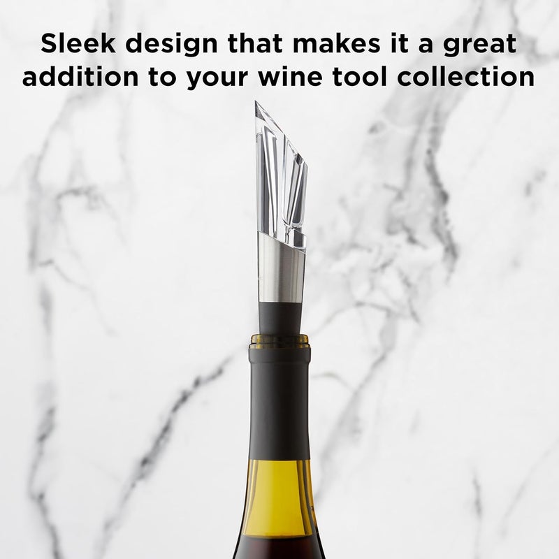 rabbit W6127 Wine Aerator and Pourer, Clear and Stainless Steel Design, Easy to Use for Enhancing Wine Flavor and Smooth Pouring - Image 3