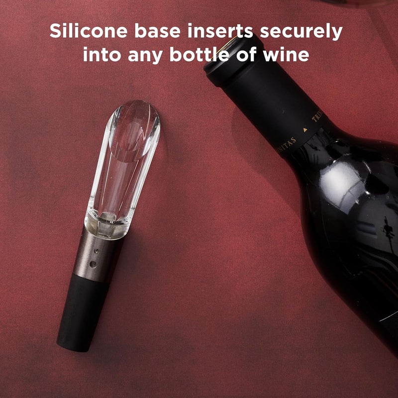 rabbit W6127 Wine Aerator and Pourer, Clear and Stainless Steel Design, Easy to Use for Enhancing Wine Flavor and Smooth Pouring - Image 4