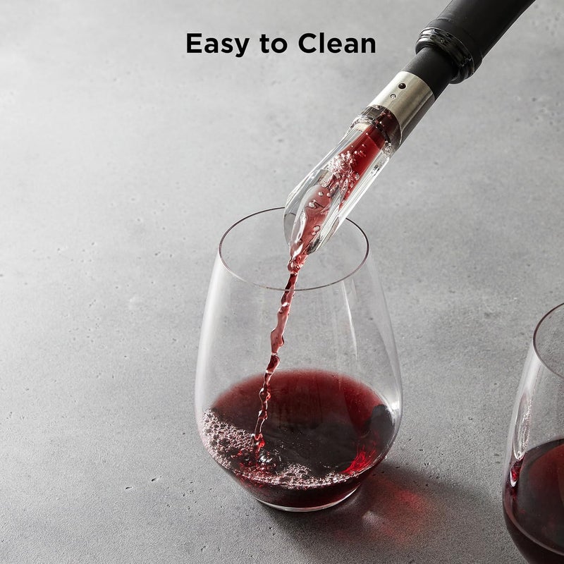 rabbit W6127 Wine Aerator and Pourer, Clear and Stainless Steel Design, Easy to Use for Enhancing Wine Flavor and Smooth Pouring - Image 5