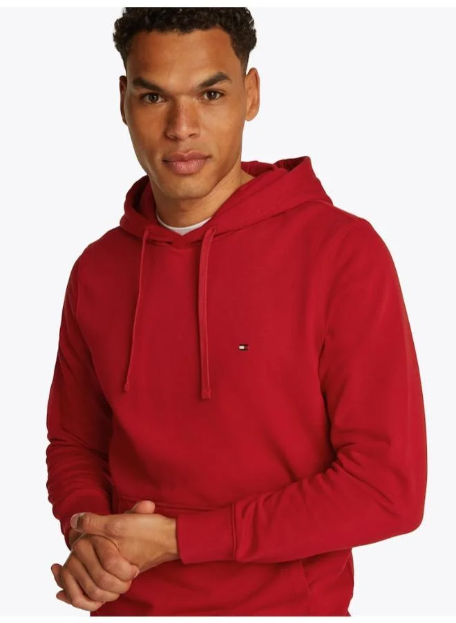 Flag Embroidery Terry Drawstring Hoody