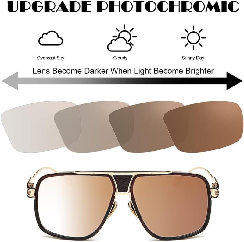 GOBIGER Aviator Sunglasses for Men 100% UV Protection Goggle Alloy Frame with Case - Image 2