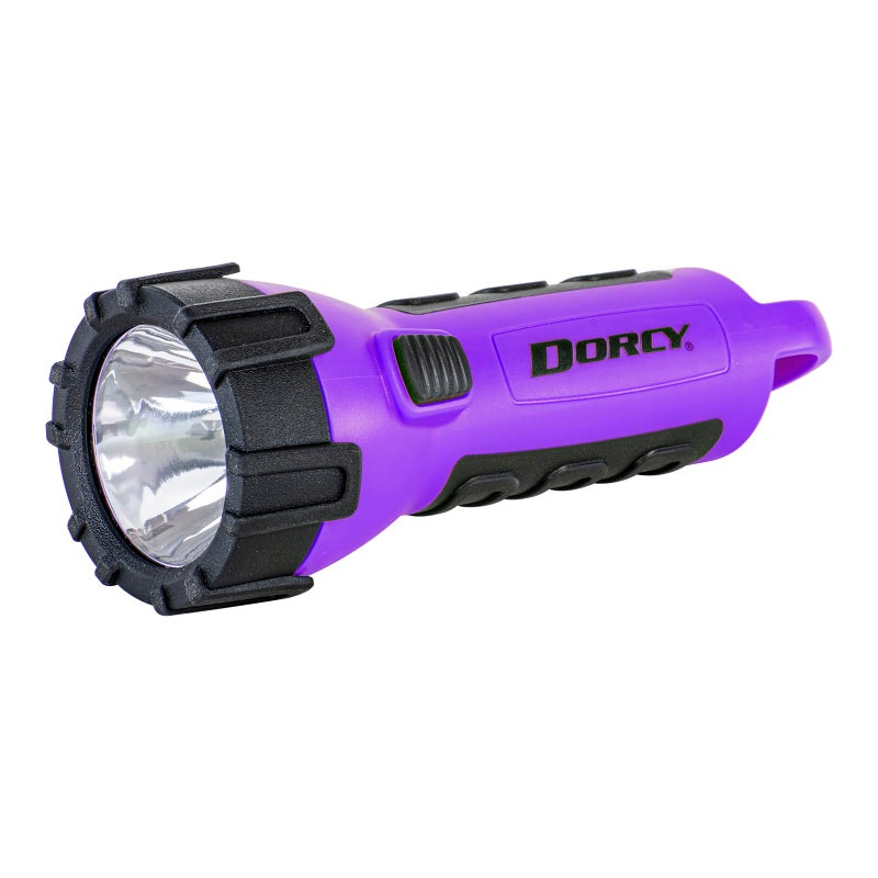 Dorcy 55 Lumen Floating Water Resistant LED Flashlight with Carabineer Clip Purple 412508