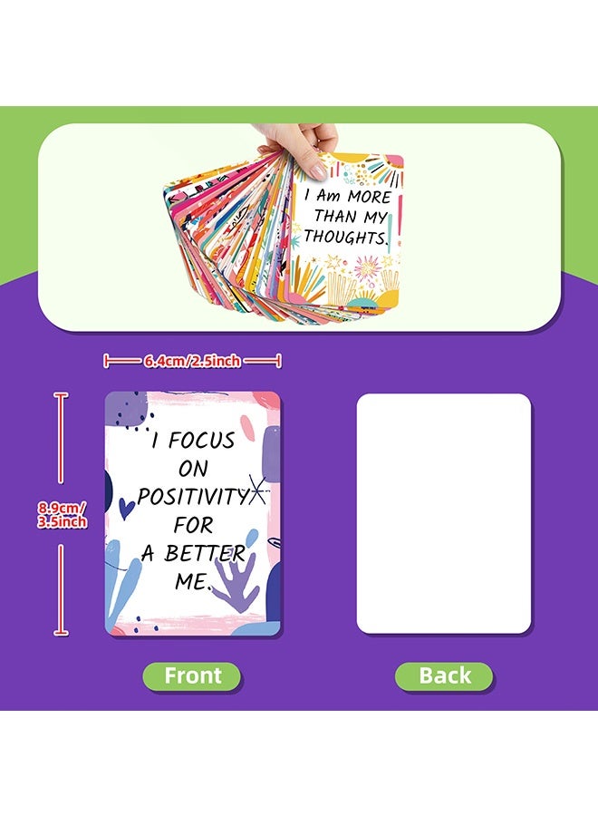 Wffo 50 PCS Motivational Cards - Affirmation Cards with Blank Backs - Self-Encouragement Cards with Quotes - Motivational Cards for Employees, Students, and Colleagues - Positive Energy Postcards with Inspirational Quotes, a Spiritual Gift - Image 3