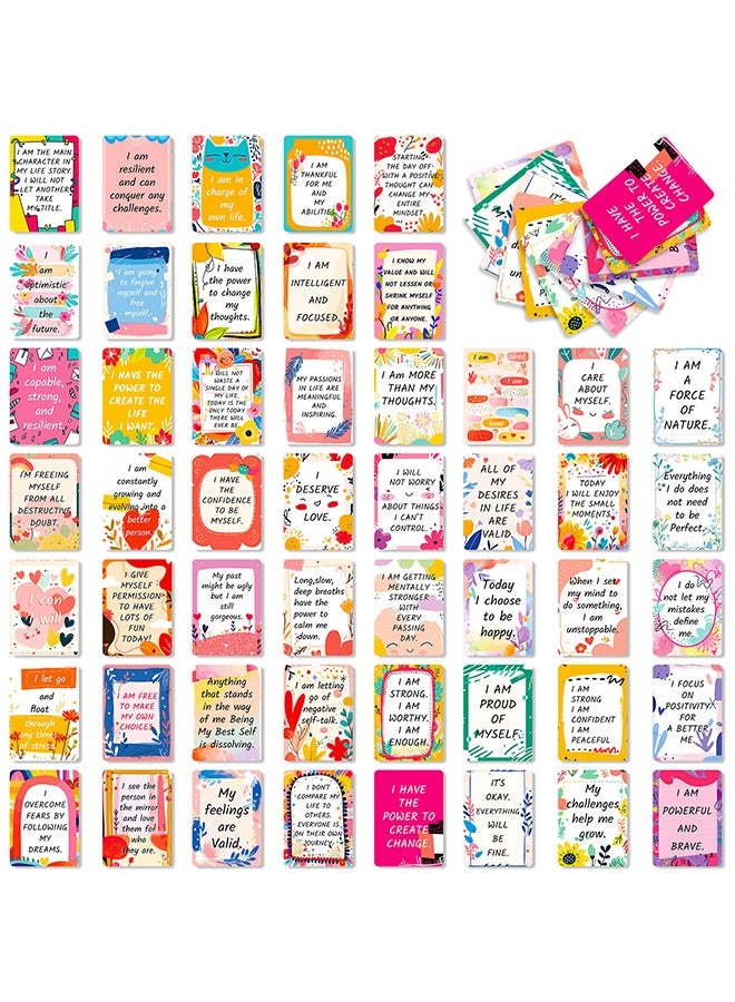 Wffo 50 PCS Motivational Cards - Affirmation Cards with Blank Backs - Self-Encouragement Cards with Quotes - Motivational Cards for Employees, Students, and Colleagues - Positive Energy Postcards with Inspirational Quotes, a Spiritual Gift - Image 2
