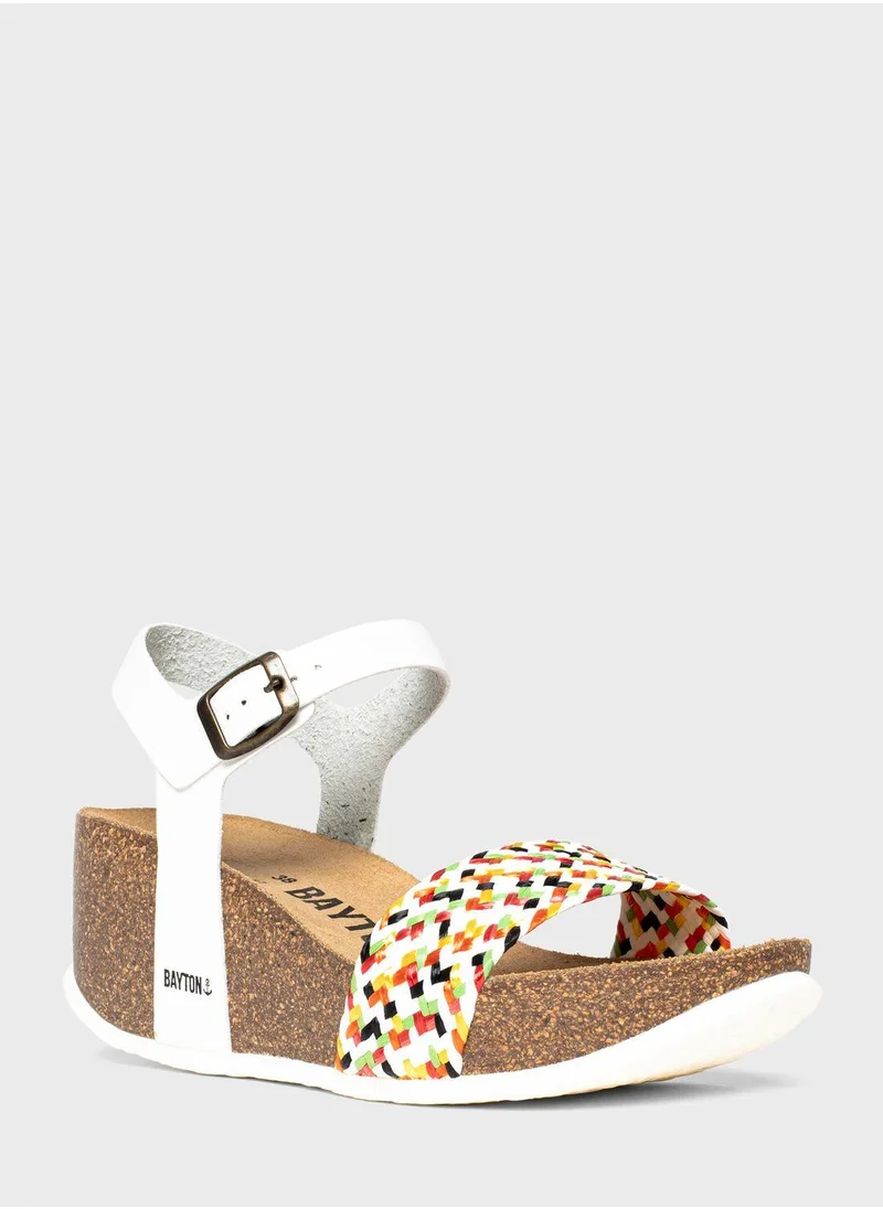 BAYTON Toledo Strappy Mid Heel Wedges