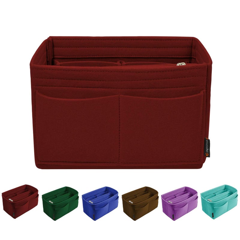 Omystyle Darkred Large Purse Organizer Insert For Handbags  Felt Bag Organizer For Tote & Purse  Tote Bag Organizer Insert With 5 Sizes  Compatible With Neverful Speedy And More?11.4""?5.9""?6.9"" - Image 1