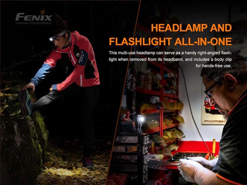 Fenix HM50R V20 Headlamp 700 Lumens White LED Light with Red Light USB Rechargeable Lightweight with a USB Wall Plug - Image 2