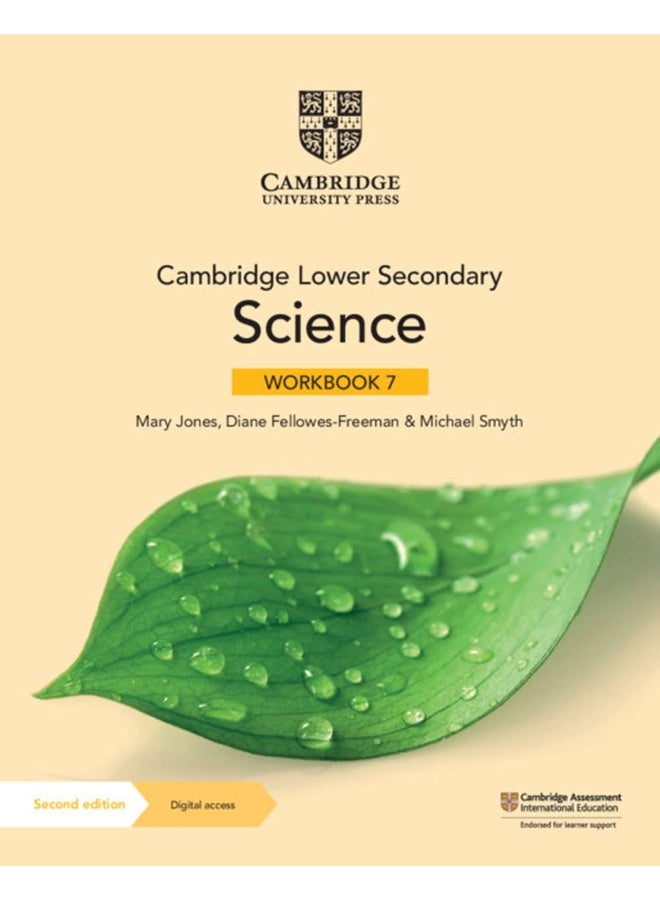 Cambridge Lower Secondary Science Workbook 7 With Digital Access 1 Year By Mary Jones; Diane Fellowes-Freeman; Michael Smyth Paperback