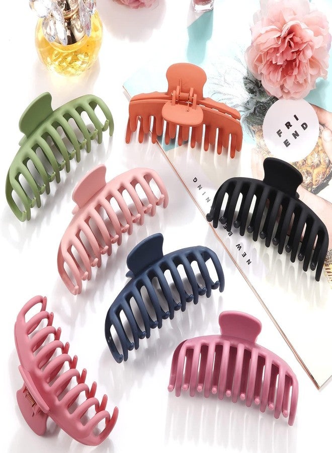 Xarnish Set of 5 Large Hair Claw Clips for Women and Girls - Non-Slip, Matte Finish, Durable Plastic in Multicolor - Image 5