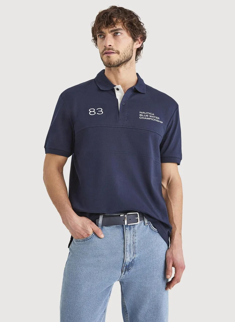Nautica  Men Regular Fit Classic Polo Shirt for Smart-Casual Wear-Dark Navy for Men | Best Price UAE