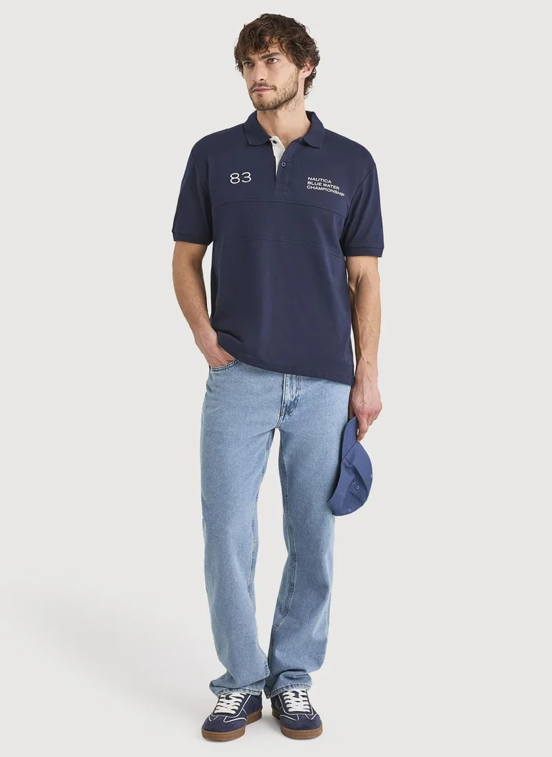 Nautica  Men Regular Fit Classic Polo Shirt for Smart-Casual Wear-Dark Navy for Men | Best Price UAE