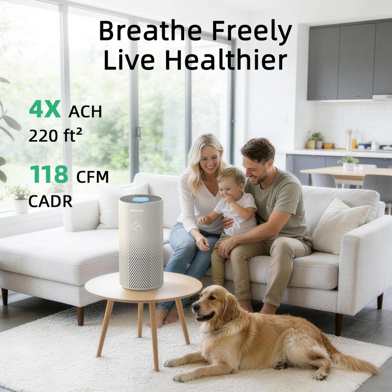 Afloia Air Purifier for Bedroom and Pets Home up to 1780 FtÂ², 5-in-1 HEPA Filter Air Cleaner with Washable Pre-Filter, Removes Pet Hair, Odors, Dander & Allergies, 22dB Quiet Sleep Mode (Kilo Pet) - Image 2