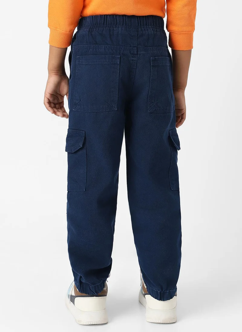 نوتيناتي Nautinati Boys Bear Patch Denim Cargo Style Joggers