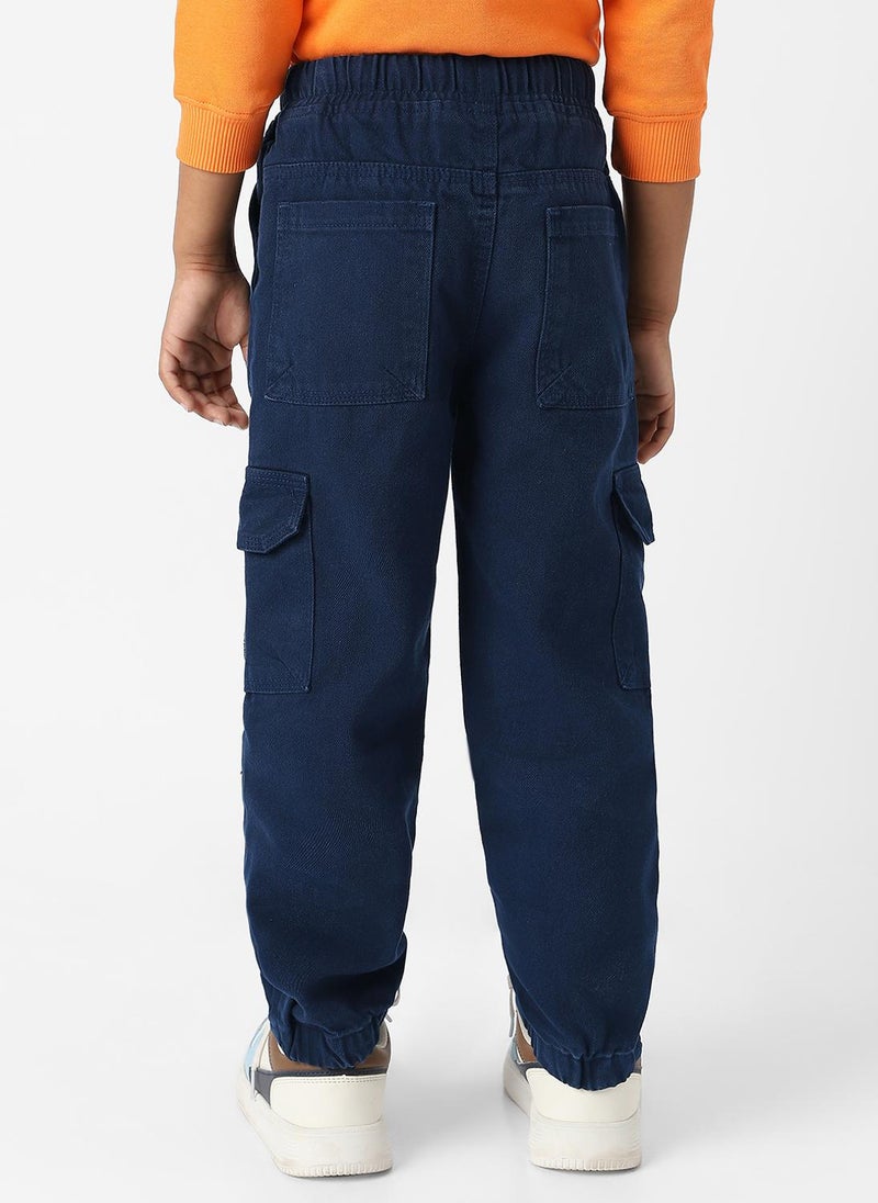 Nautinati Boys Bear Patch Denim Cargo Style Joggers