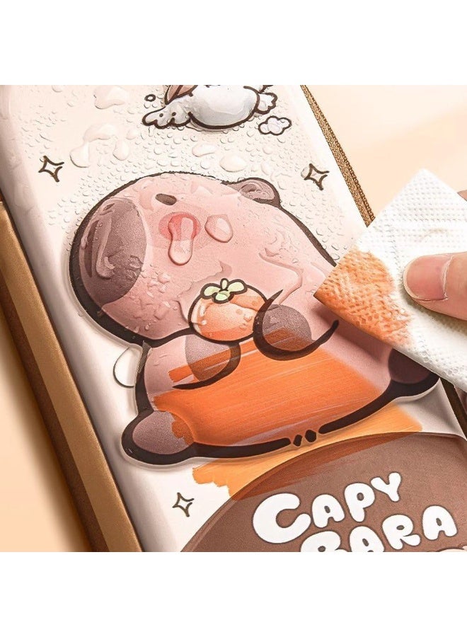 capybara Cute Capybara Pencil Case, Cartoon Design, Waterproof Stationery Organizer with Large Capacity and Zipper Closure, Perfect for Kids and Teens, Ideal for School, Office, and Travel - Image 5