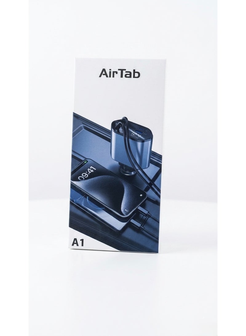 إيرتاب AirTAB 66W 4-in-1 Super Fast Car Charger Adapter - Model A1 (Retractable) - Image 1