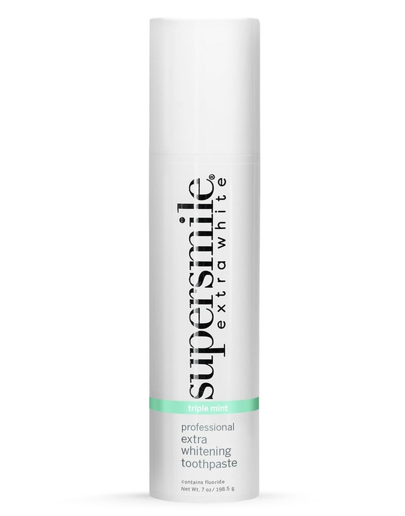 Supersmile Professional Extra Whitening Toothpaste for Adults  Tooth Stain Remover  Safe  Effective Teeth Whitener for Sensitive Teeth Triple Mint 7 oz - Image 1
