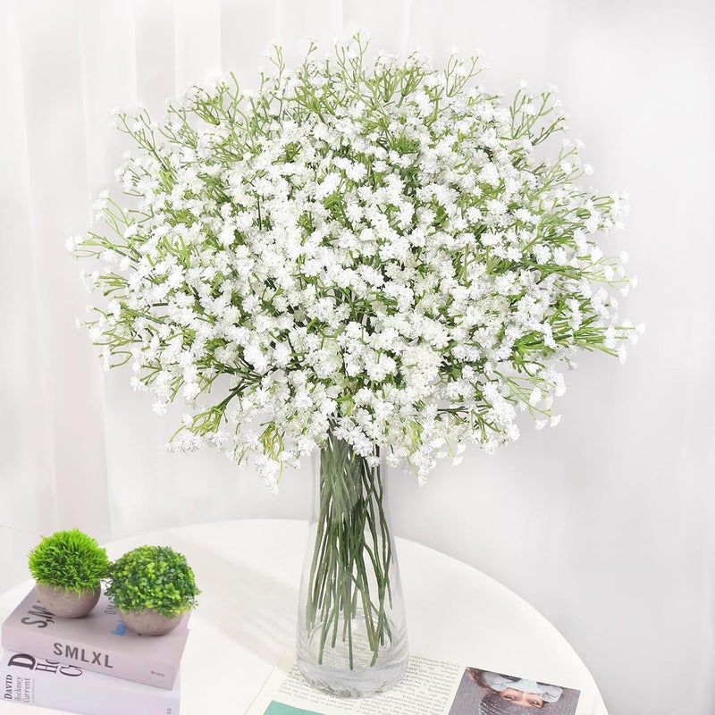 ZREVSB 120 Pcs Baby Breath Artificial Flowers Bulkï¼ŒWhite Artificial Flowers Artificial Baby Breath Gypsophila Flowers para Decoracion for Wedding Party Home Decoration (120 PCS) - Image 3