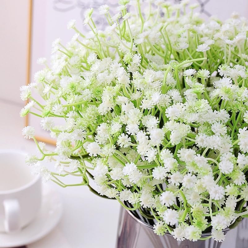 ZREVSB 120 Pcs Baby Breath Artificial Flowers Bulkï¼ŒWhite Artificial Flowers Artificial Baby Breath Gypsophila Flowers para Decoracion for Wedding Party Home Decoration (120 PCS) - Image 2