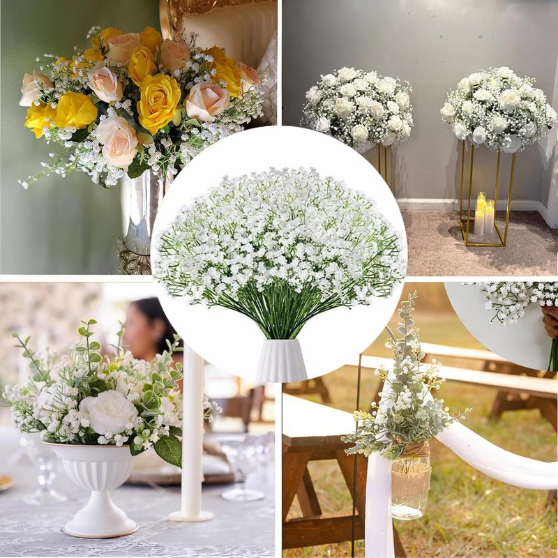 ZREVSB 120 Pcs Baby Breath Artificial Flowers Bulkï¼ŒWhite Artificial Flowers Artificial Baby Breath Gypsophila Flowers para Decoracion for Wedding Party Home Decoration (120 PCS) - Image 5