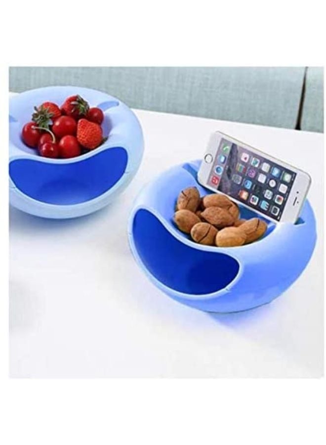 EasyLife 2 Pieces Creative Lazy Fruit Dish Snacks Nut Melon Seeds Bowl Double Layer Plastic Candy Plate Peels Shells Storage Bowl Desk Home Decor  - Image 5