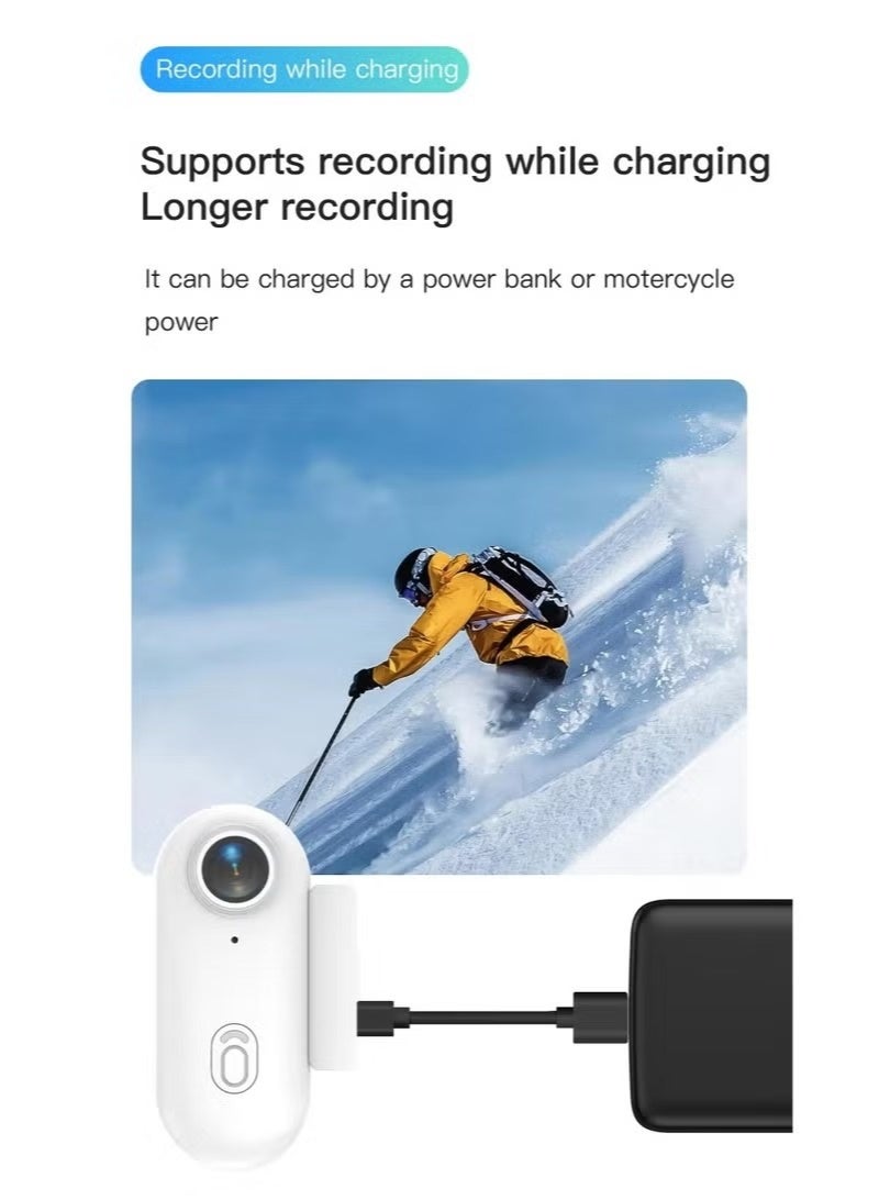 موكوم 4 كيلو الإبهام عمل كاميرا الترا هد واي فاي عمل كاميرا-المغناطيسي ، للماء 30 متر ، يمكن ارتداؤها الجسم كام مع 360 Clip كليب ، ح. 265 ، حلقة تسجيل ، 120 دقيقة البطارية-حر اليدين بوف لركوب الدراجات ، السفر ، الرياضة ، في الهواء الطلق ، الاستخدام اليومي و مدونة فيديو - Image 5