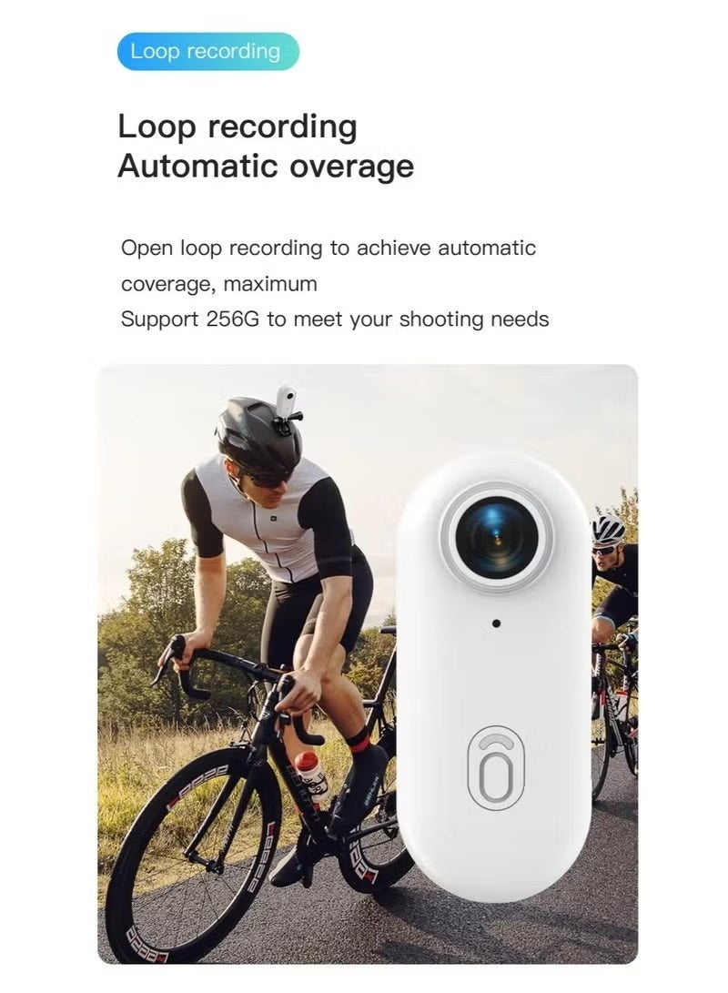 موكوم 4 كيلو الإبهام عمل كاميرا الترا هد واي فاي عمل كاميرا-المغناطيسي ، للماء 30 متر ، يمكن ارتداؤها الجسم كام مع 360 Clip كليب ، ح. 265 ، حلقة تسجيل ، 120 دقيقة البطارية-حر اليدين بوف لركوب الدراجات ، السفر ، الرياضة ، في الهواء الطلق ، الاستخدام اليومي و مدونة فيديو - Image 3