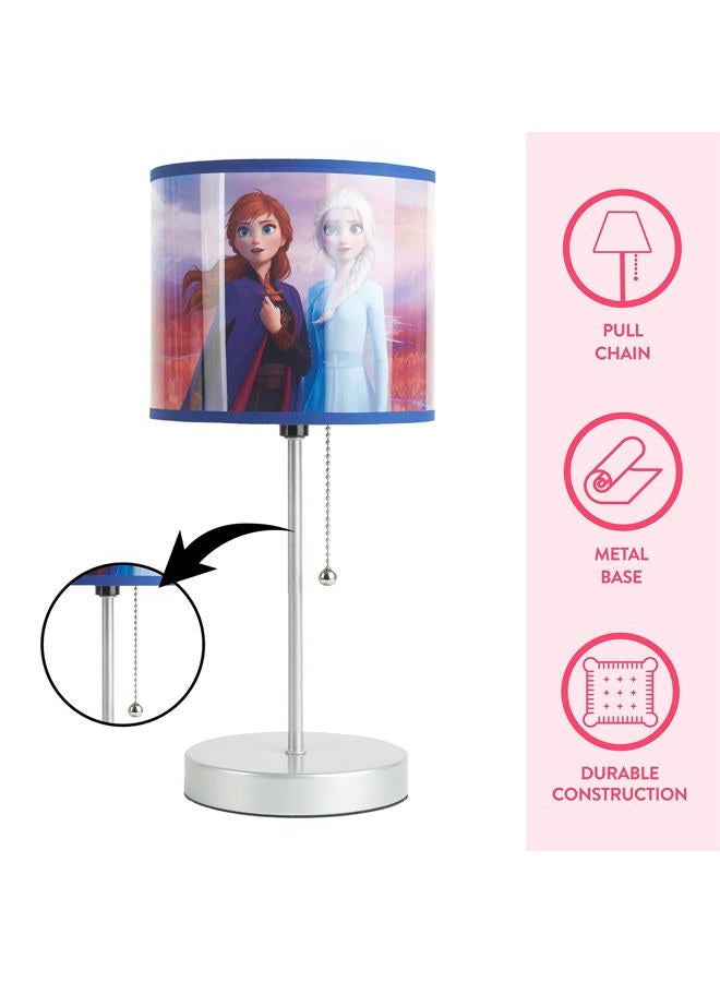 Idea Nuova Frozen 2 Stick Table Kids Lamp with Pull Chain, Metal, Themed Printed Decorative Shade - Image 4