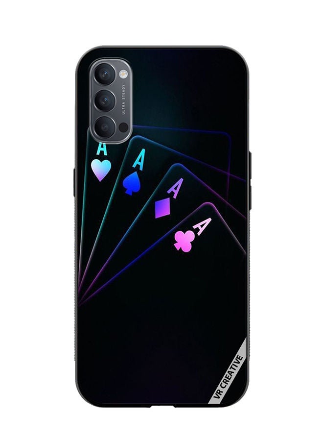 VR CREATIVE غطاء حماية لهاتف أوبو رينو 4 برو 5G بتصميم متعدد الألوان - Image 1