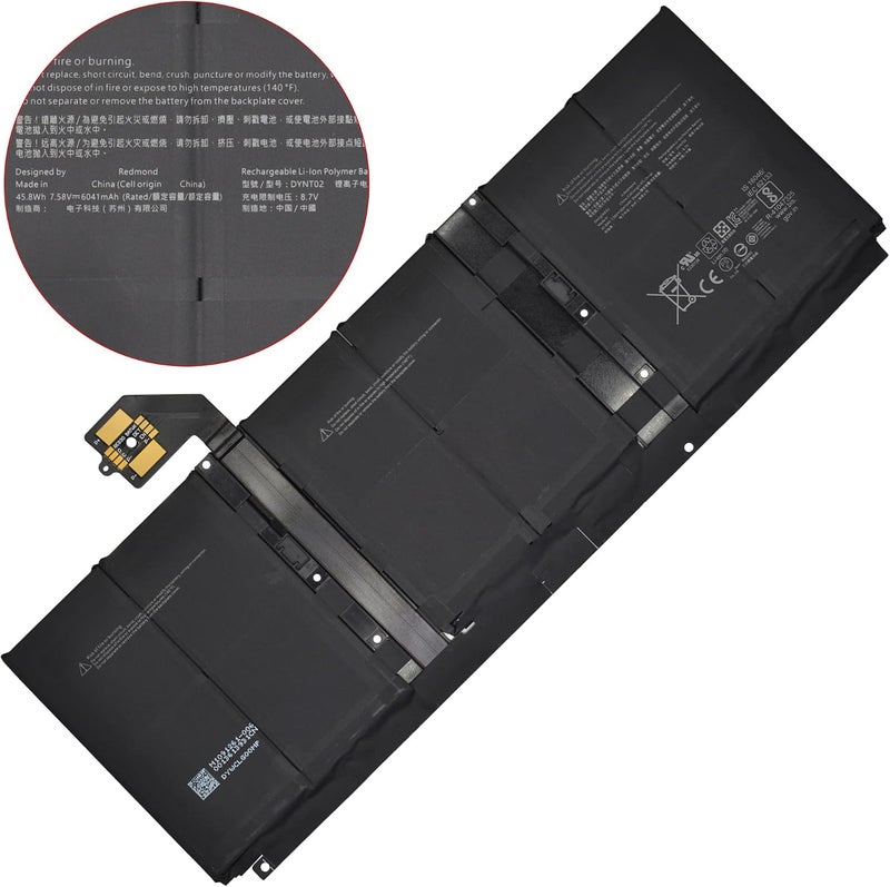 G3HTA052H DYNT02 Battery for Microsoft Surface Laptop 3 Gen 13 Inch Keyboard Base 1867 1868 Series 7.58V/45.8Wh/6041mAh/6-Cell - Image 4