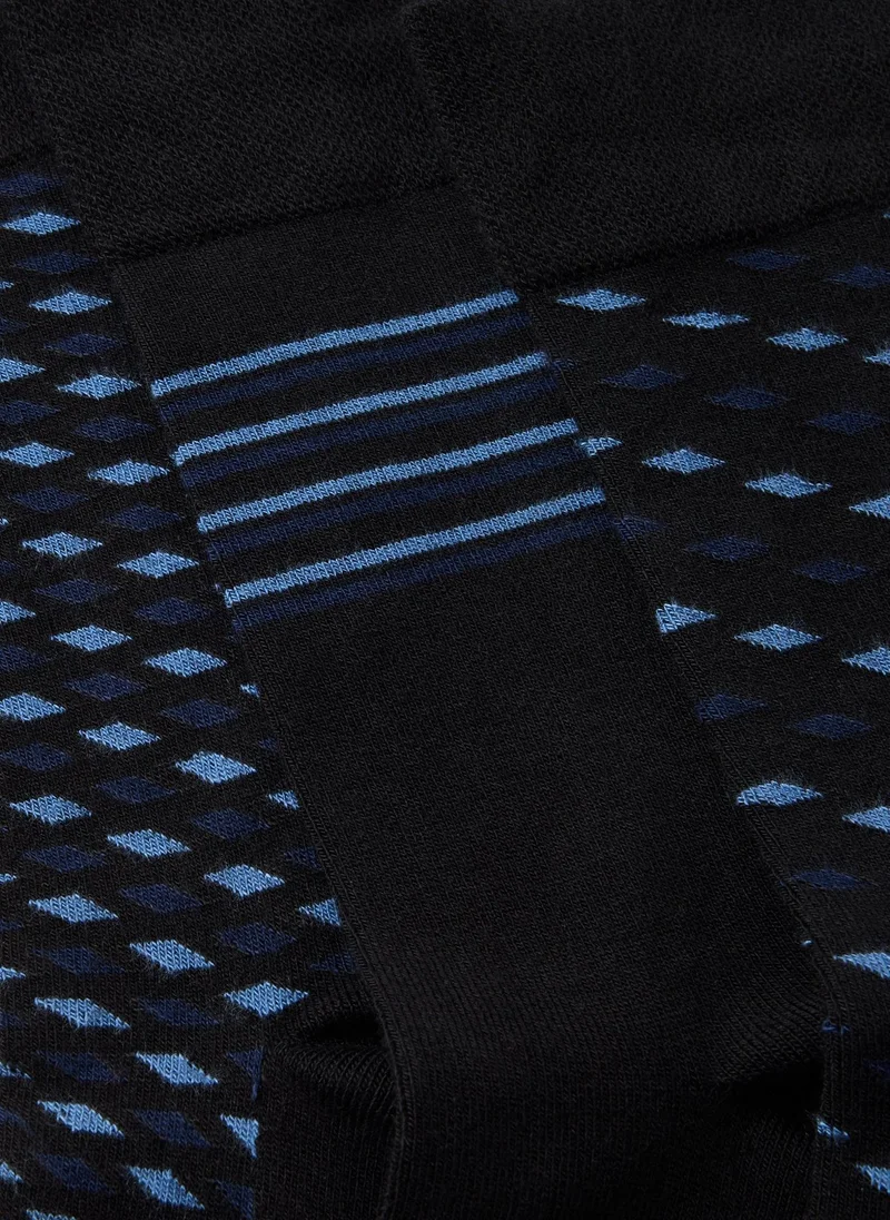 ماتلان جوارب قطنية زرقاء بنقوش عبوة من