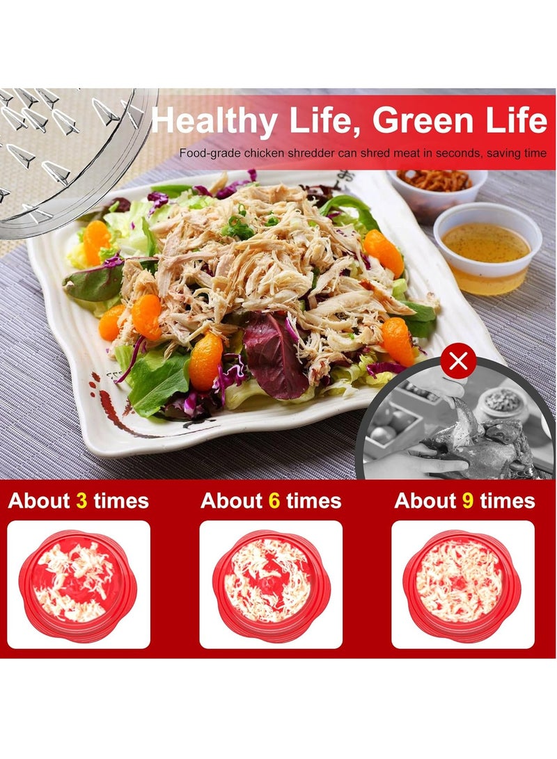 general Meat Shredder, Meat Claws Shredder for Meat, Upgraded Shred Machine Chicken Shredder with Handles and Non Skid Base Dishwasher Safe - Red - Image 2