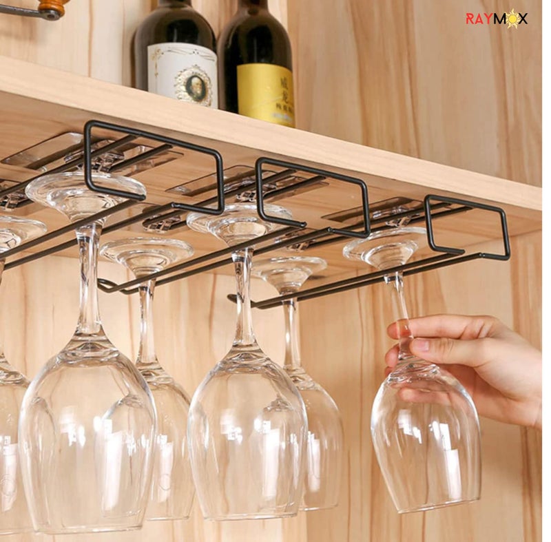 RAYMOX Self Adhesive Wall Mounted 3 in 1 Multi Functional Kitchen Rack for Towel Holder, Tissue Paper Rack, Wine Glass Holder - No Drilling (2) - Image 5