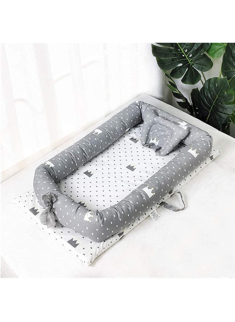 Gonice Baby Bassinet for Bed Baby Nest Striped Baby Lounger - Breathable & Hypoallergenic Co-Sleeping Baby Bed - Newborn Lounger Portable Crib for Bedroom/Travel  - Image 4