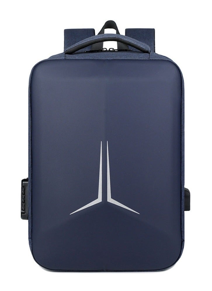 Captaintech Laptop Backpack, Waterproof Business Travel Computer Bag, Gaming Laptop Bag with USB Charging Port (Blue)  - Image 1