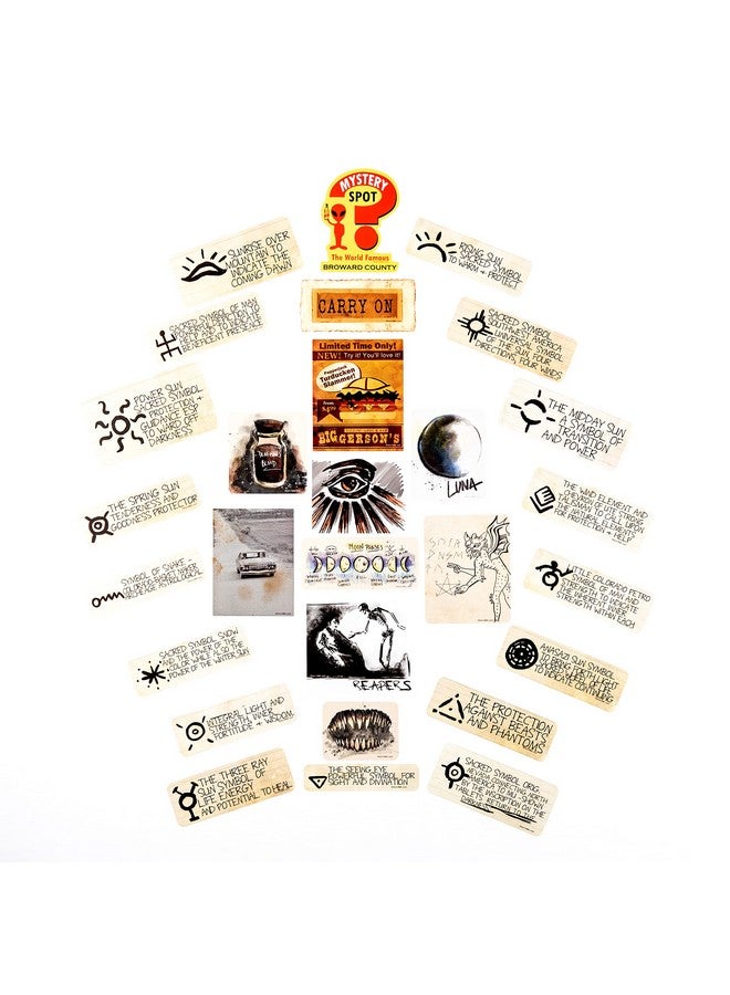 Conquest Journals Supernatural John'S Journal Sticker Pack Official Images From Johns Journal 60 Unique Stickers Including 5 Holograms And 5 Clear Stickers Waterproof Uv And Scratch Resistant - Image 4