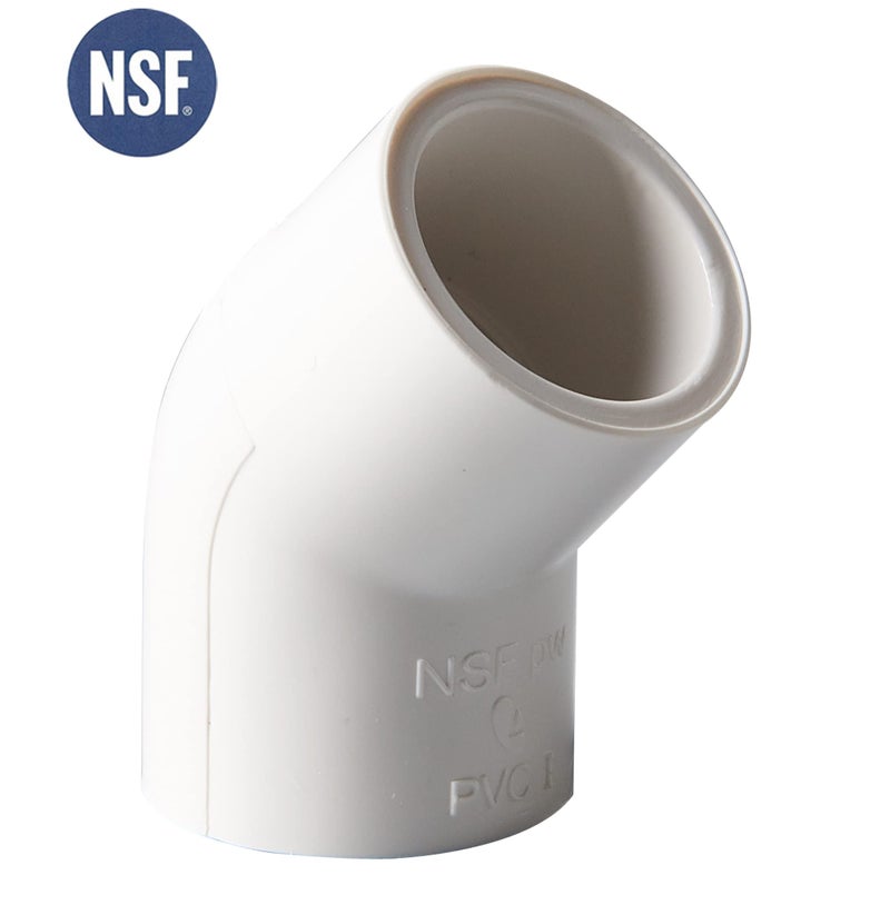 Rainbow Dream 3/4-Inch 45 Degree PVC Pipe Elbow - 10 Packs, White - Image 2