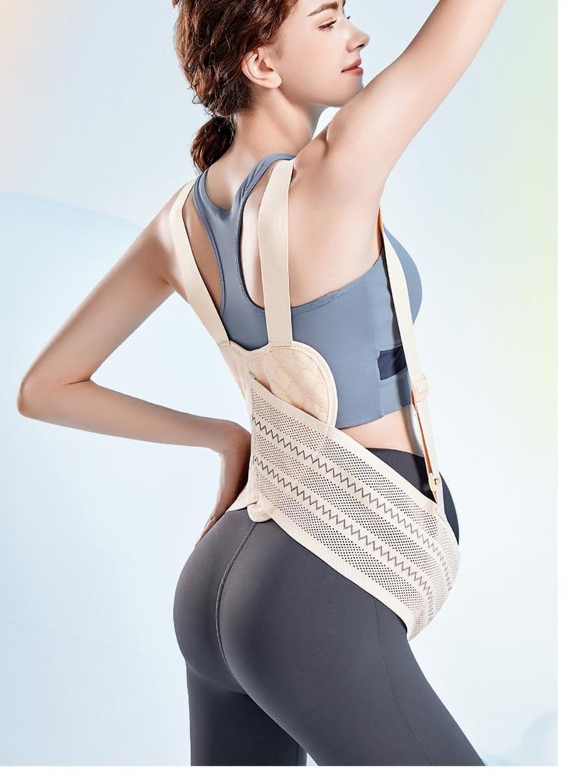 Zikra Maternity Belt Pregnancy Support Belly Waist Belt, Pregnancy Belly Band, Adjustable and Breathable Maternity Belt, Shoulder Strap for Pregnancy Belly Lifting Support, to Relieve Pain Band - Image 1