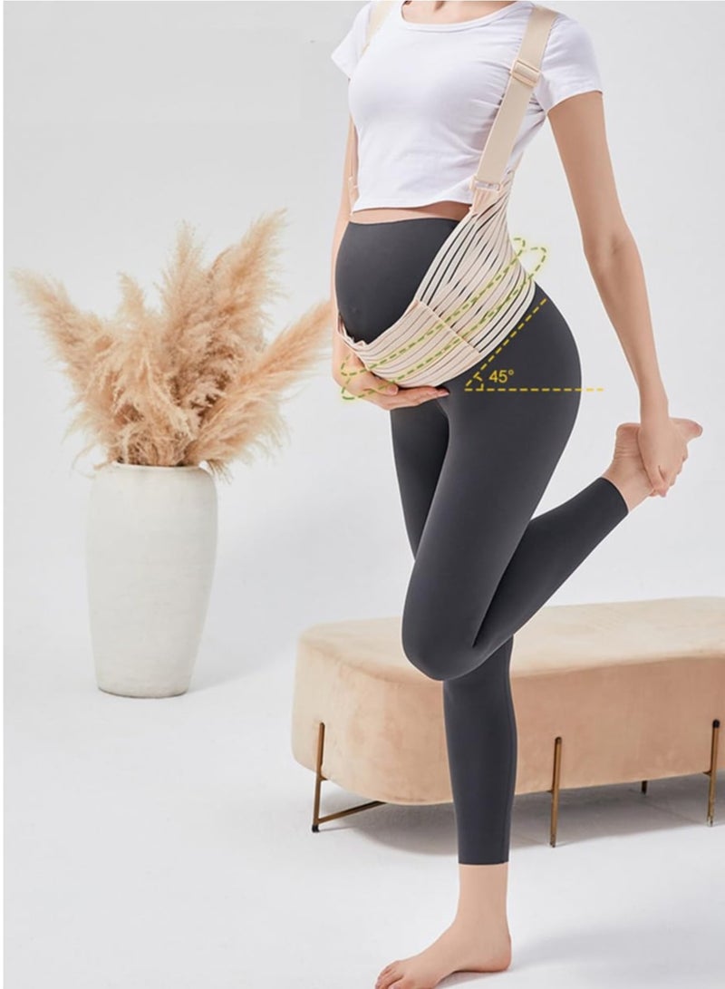 Zikra Maternity Belt Pregnancy Support Belly Waist Belt, Pregnancy Belly Band, Adjustable and Breathable Maternity Belt, Shoulder Strap for Pregnancy Belly Lifting Support, to Relieve Pain Band - Image 4