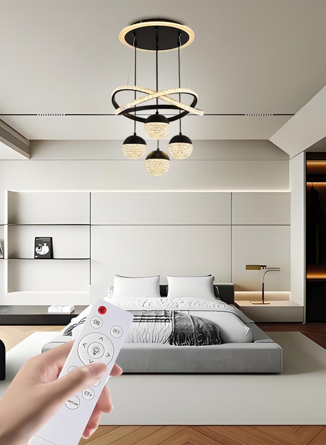 Modern minimalist restaurant, LED bedroom staircase creative pendant light, luxurious living room, high-end atmosphere dining lamp - Image 1