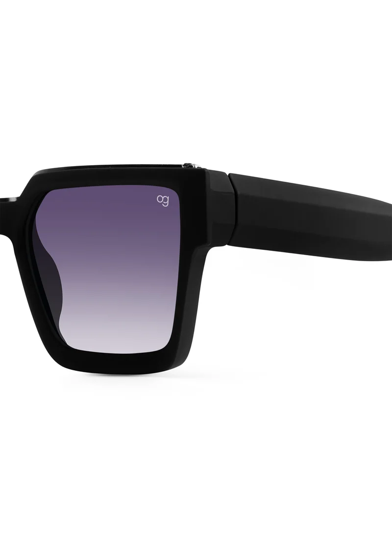 Woggles Purple Polarized Square Sunglasses