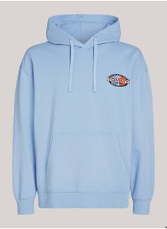 TOMMY JEANS Men's Archive Back Graphic Relaxed Fit Hoody -  Pure cotton, Blue  - Image 2